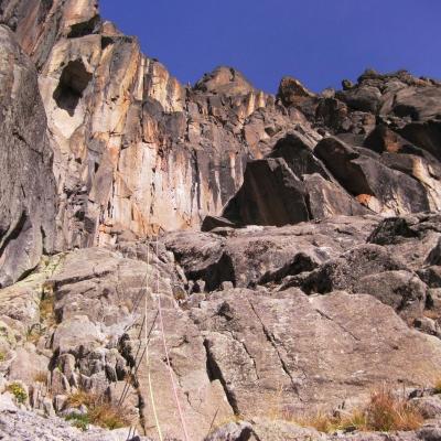 Tn Kenya Mount Kenya Climbing Lower Pitches On Batian North Face Standard Route