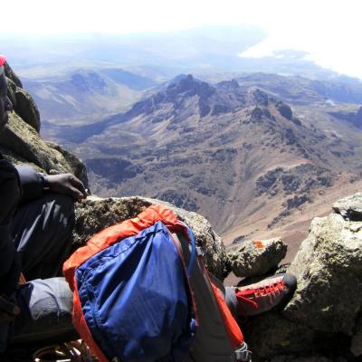 Tn Kenya Mount Kenya Resting High On Batian North Face Standard Route